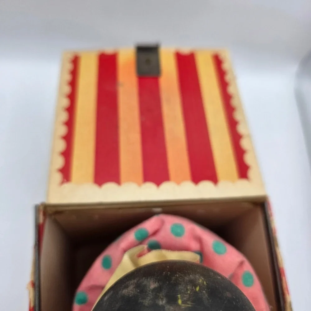 Antique Cardboard Jack in the Box Punch Clown Toy Circus Early Vintage Rare